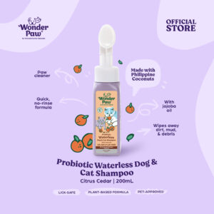 Probiotic Waterless Dog & Cat Shampoo 200ML Citrus Cedar